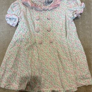 Delaney Pink & Green bunny dress